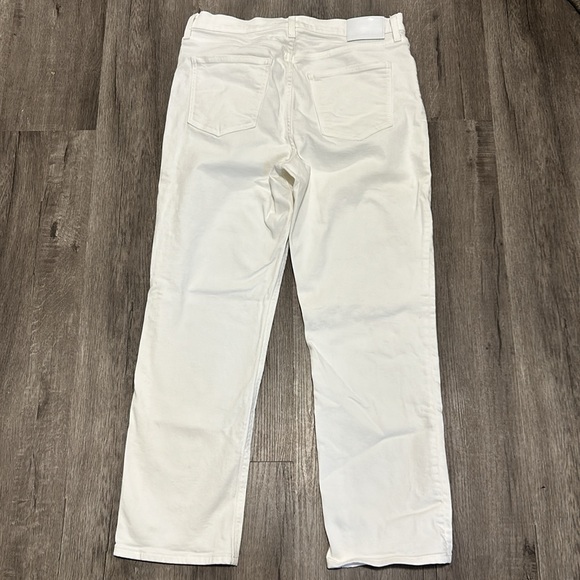 Denim Forum Arlo High Rise Straight white jeans sz 33 - Picture 2 of 4